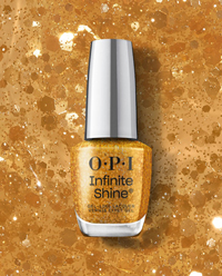 OPI 如膠似漆驕傲果凍系列，金黃色大亮片指甲油，你的OPI狀態 ISL182