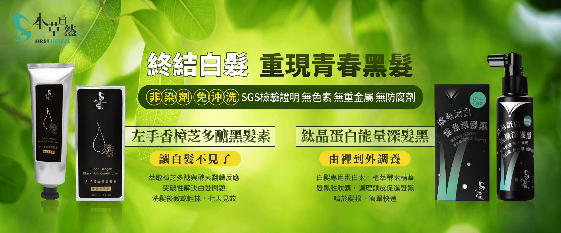 鈦晶蛋白能量深髮黑 黑髮素