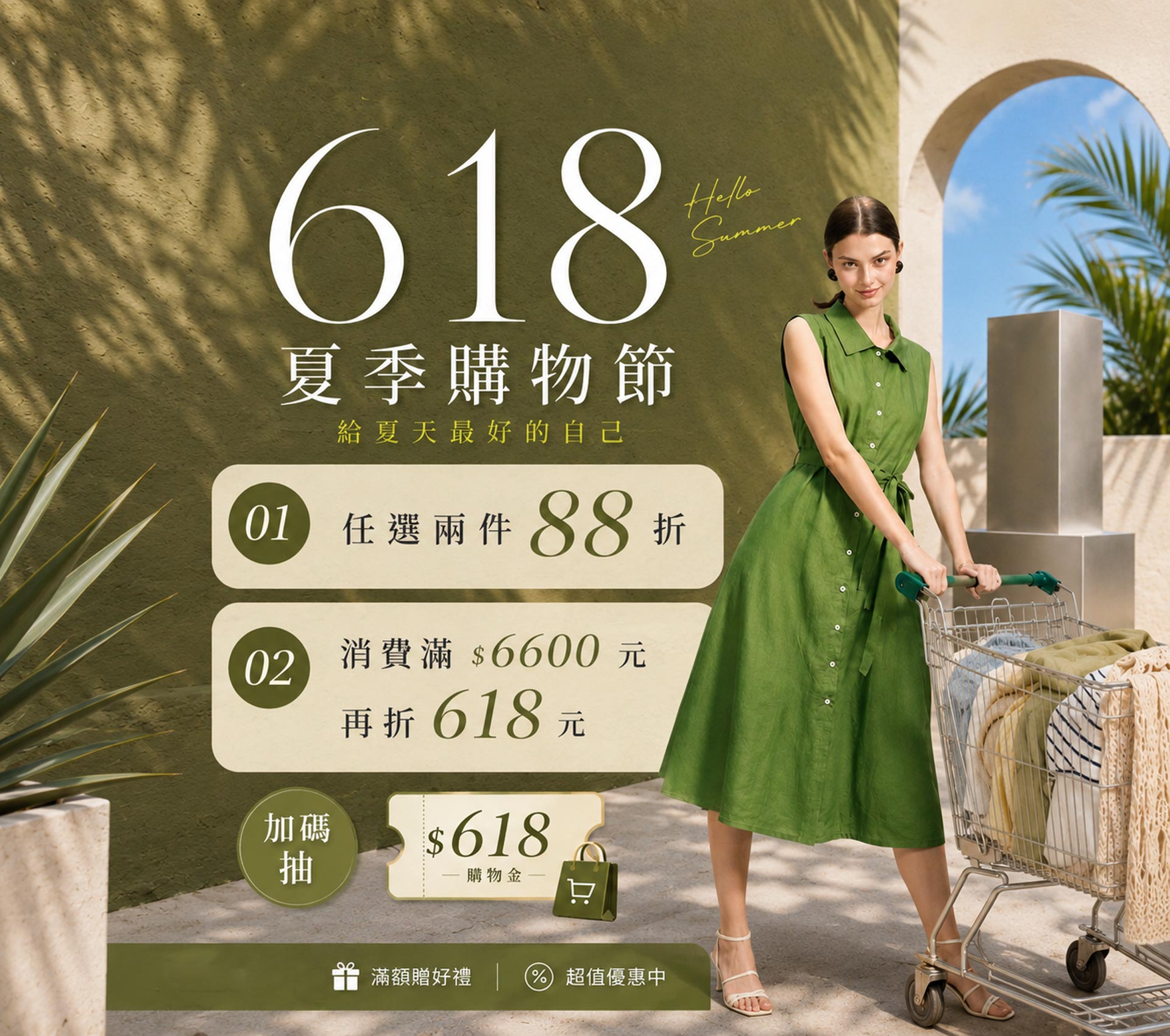 🔥618限定｜任2件88折/滿額再折660元