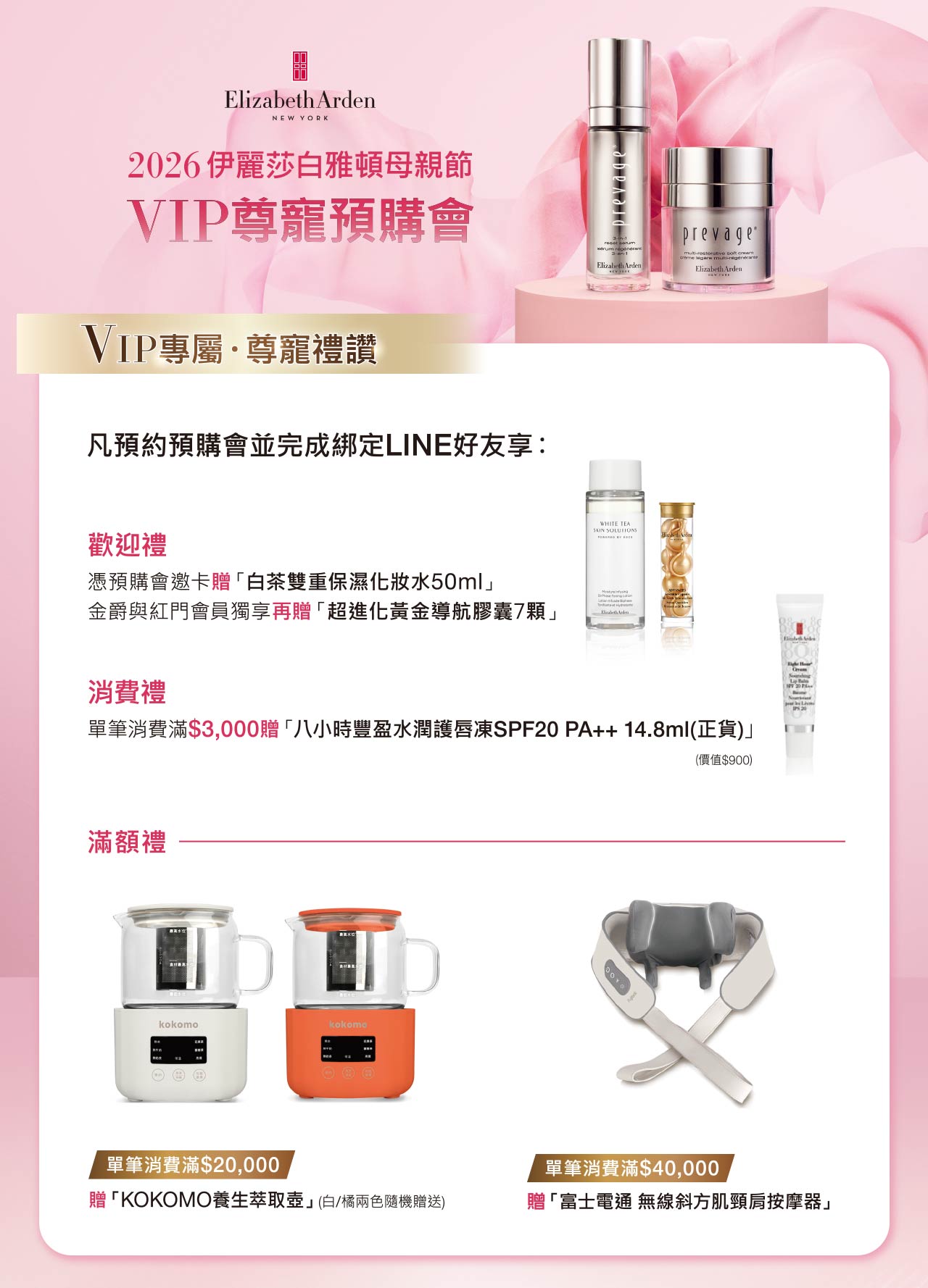 2026百貨母親節預購活動| 伊麗莎白雅頓Elizabeth Arden