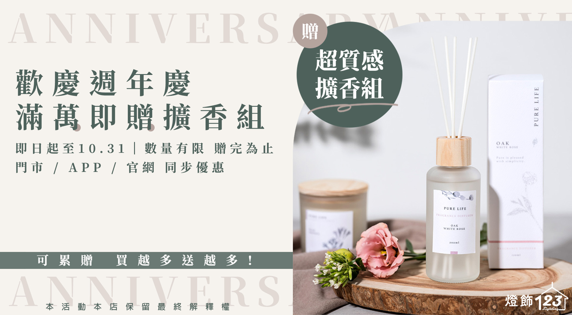 周年慶滿額贈