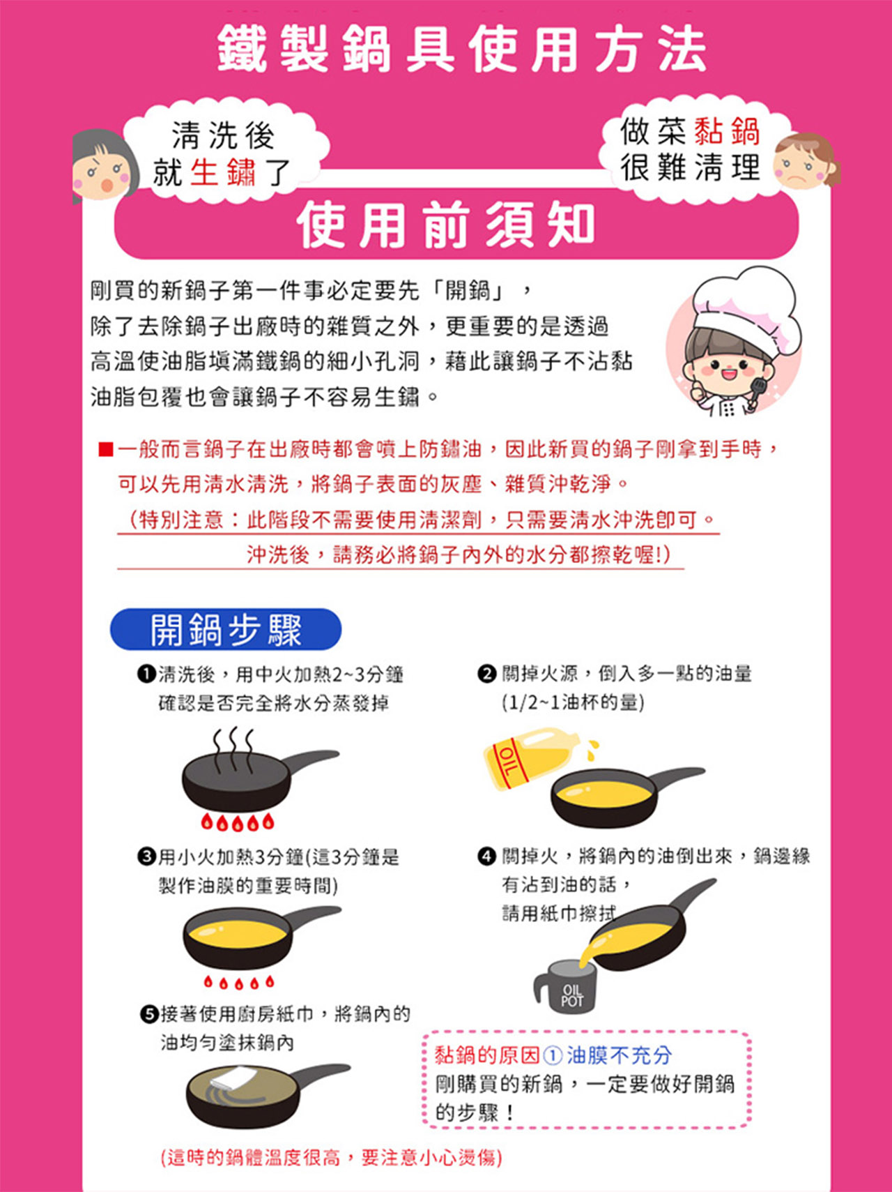 鐵鍋使用說明
