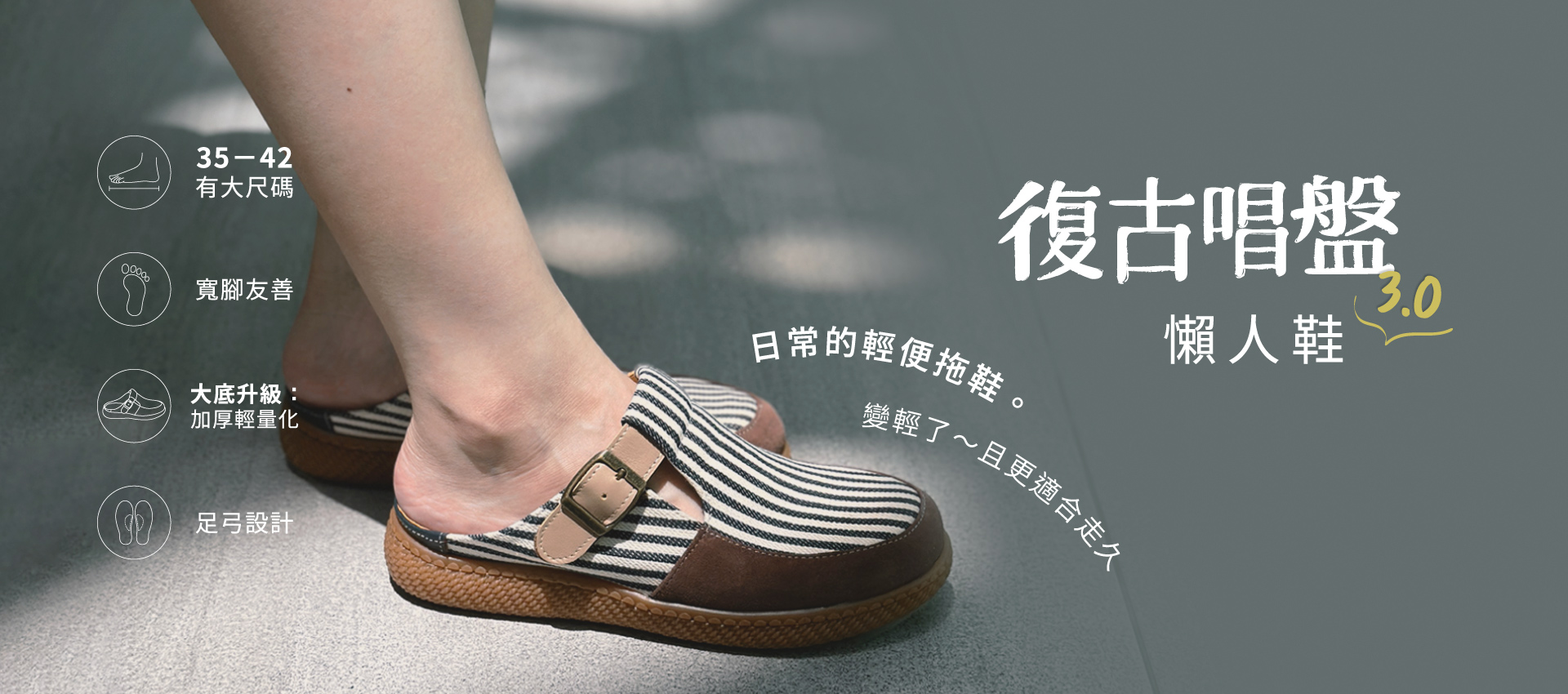 復古唱盤懶人鞋3.0