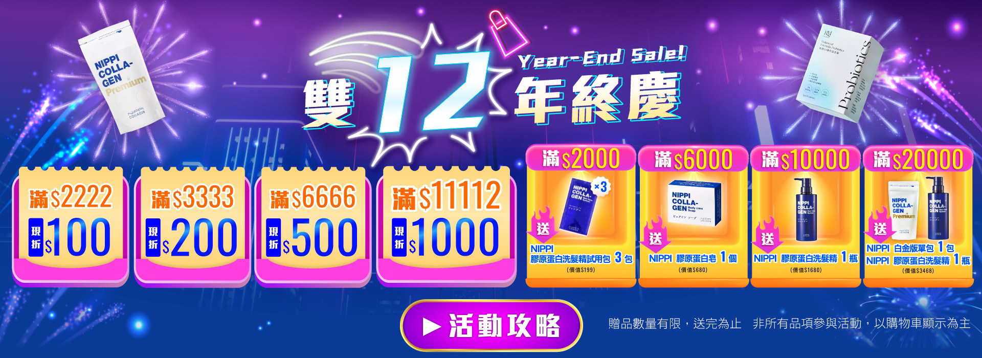 12月年終慶 最高現折$1000元！