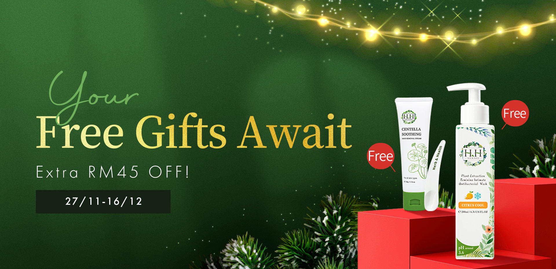 HH Herb & Health monthly promotion – herbal feminine care and intimate hygiene product deals