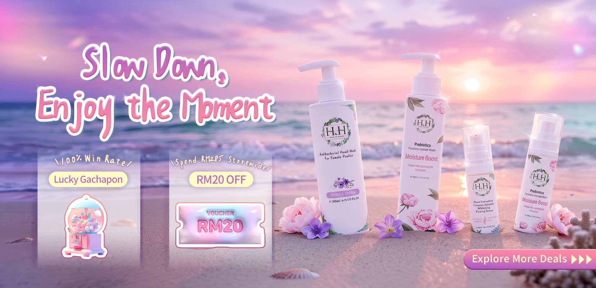 HH Herb & Health monthly promotion – herbal feminine care and intimate hygiene product deals