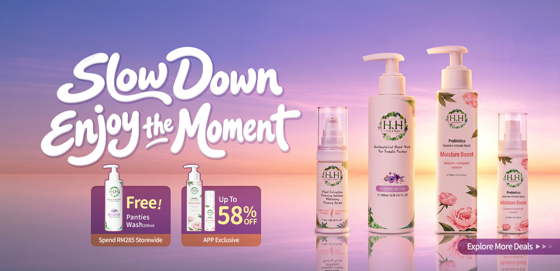 HH Herb & Health monthly promotion – herbal feminine care and intimate hygiene product deals